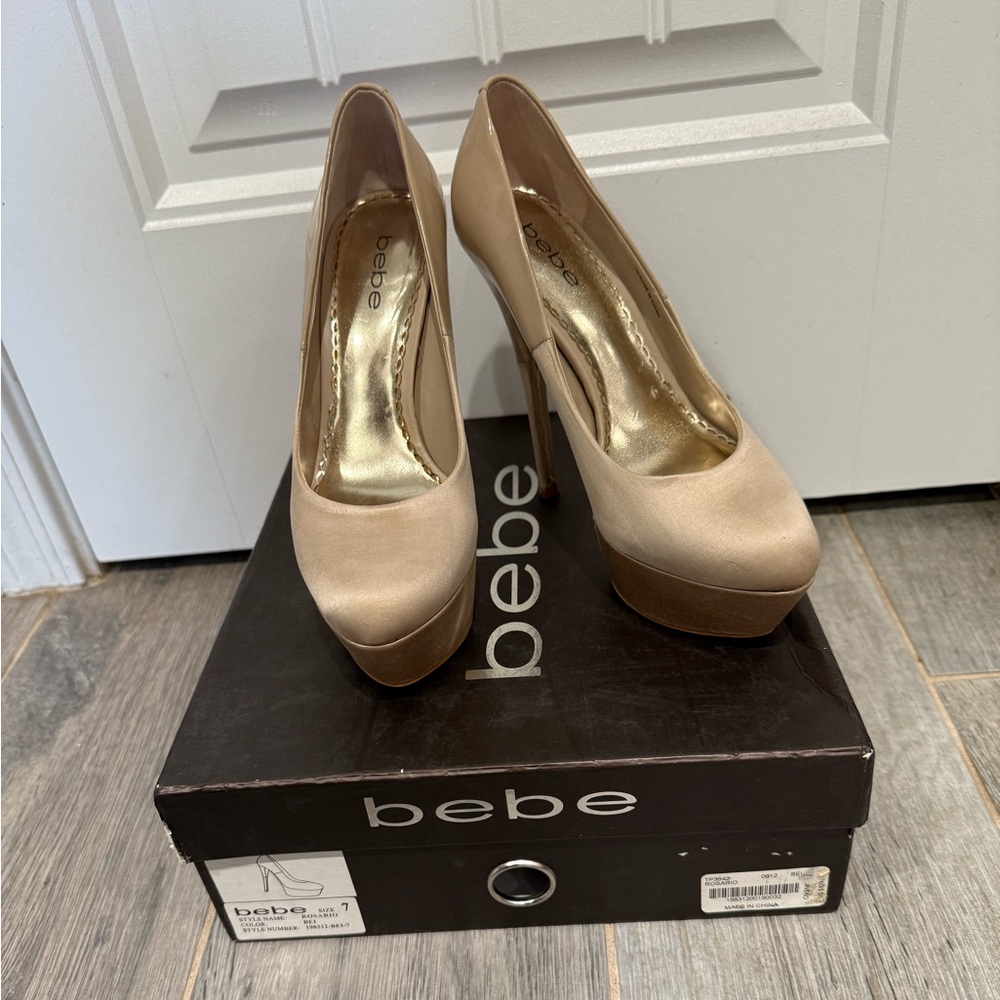 Nude Bebe platform stiletto heels